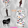 Picture of six themed stickers from "The Stalker's Playlist"