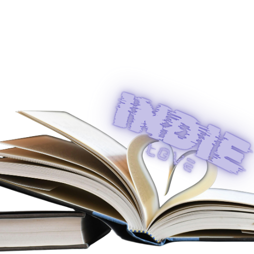 This is an image of a book with the pages making a heart. The words say: "Indie Love."