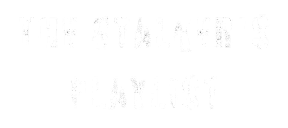 The Words "The Stalker's Playlist" is written in white bold font. You are on the "About the book" page.